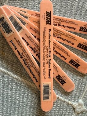 Professional Pink Salon Nail Buffer - Pack of Emery Boards